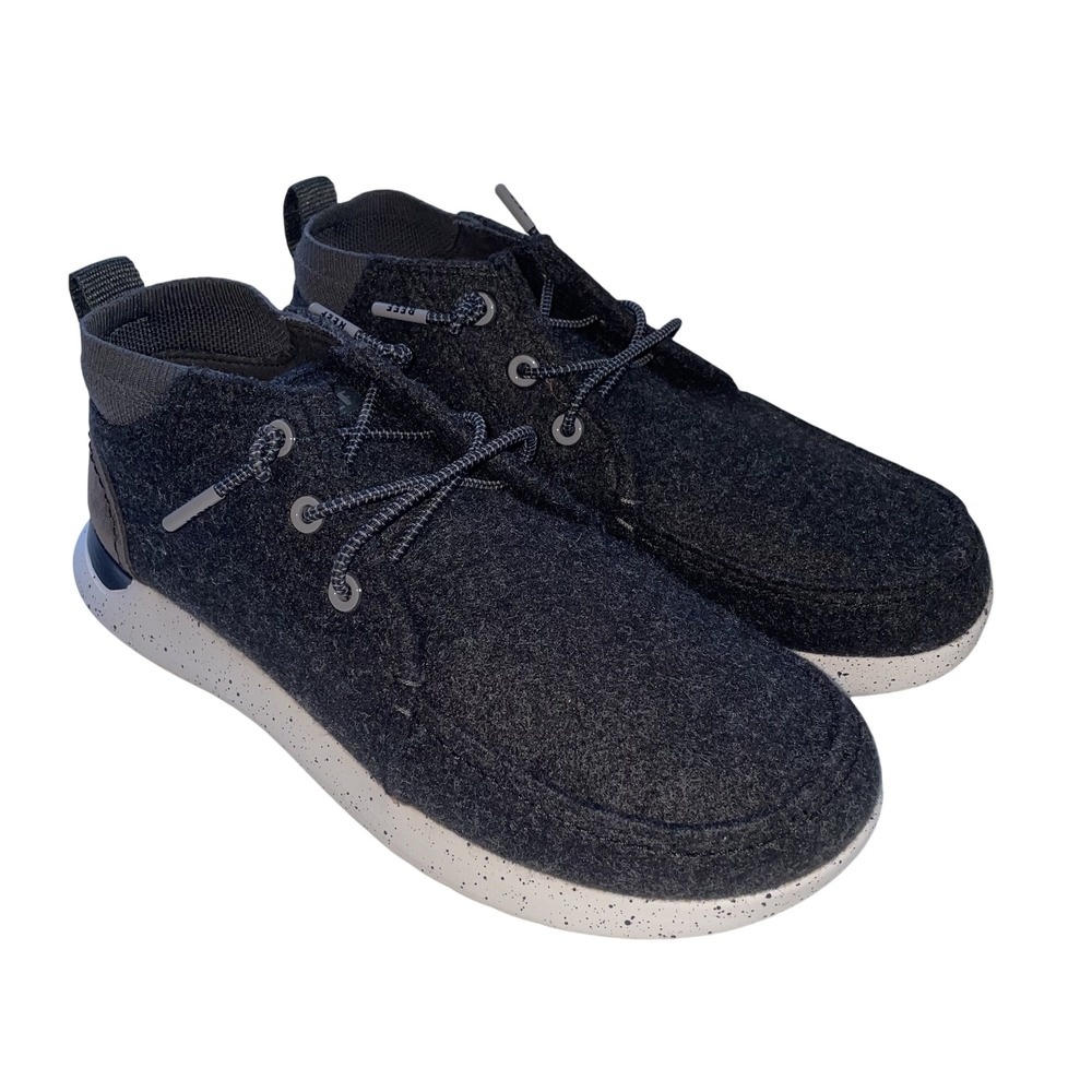 Reef Swellsole Whitecap Mens Size 9 Black Wool Lightweight Chukka Sneaker CJ3402
